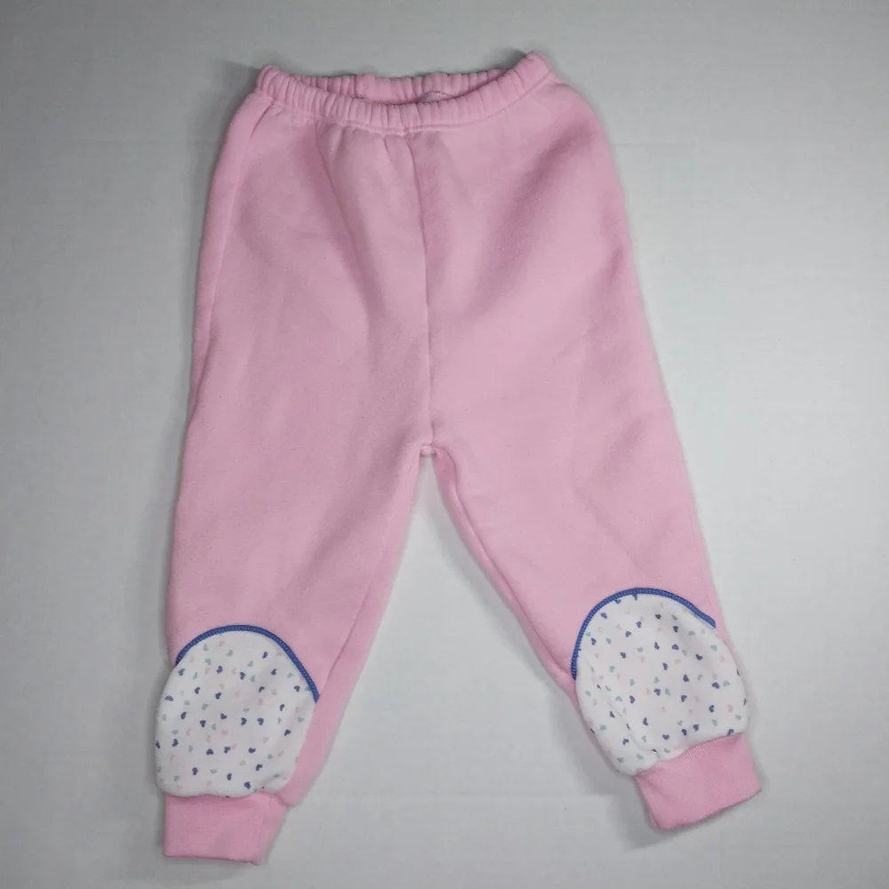 Vintage 80/90s Lovespun 24 Months Sweat Shirt Pant Outfit bunny rabbits Pink - Picture 7 of 10